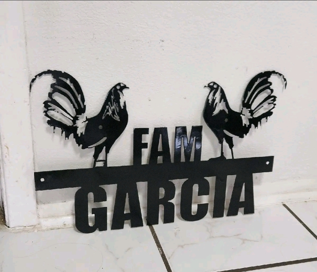ROOSTER METAL PERSONALIZED SIGN